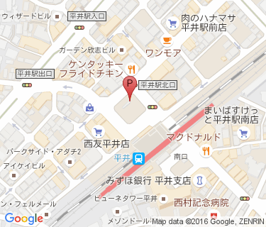 平井駅北口駐輪場の地図