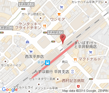 平井駅東駐輪場の地図