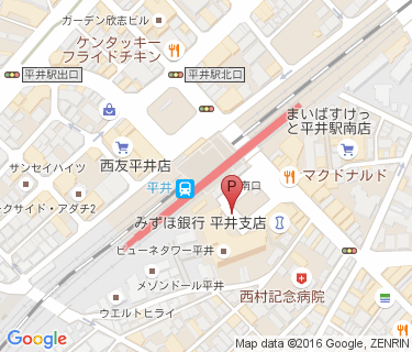 平井駅南口駐輪場の地図