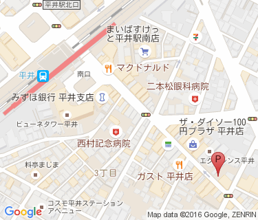 平井駅ふれあい駐輪場の地図