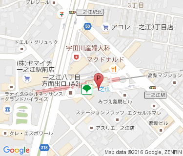 一之江駅東口駐輪場の地図