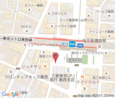 葛西駅西口駐輪場の地図