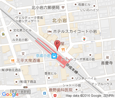 京成小岩駅北駐輪場の地図