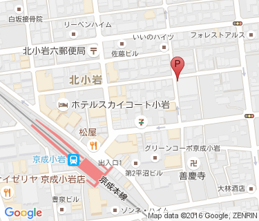 京成小岩駅北2号駐輪場の地図