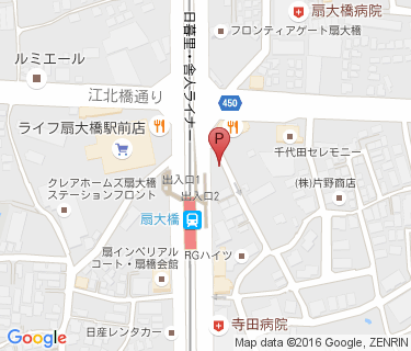 扇大橋駅東自転車駐車場の地図