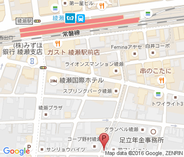 綾瀬袋橋暫定第2自転車駐車場の地図