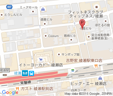 東綾瀬公園第1自転車駐車場の地図