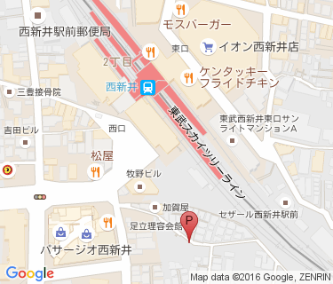 西新井栄町自転車駐車場の地図
