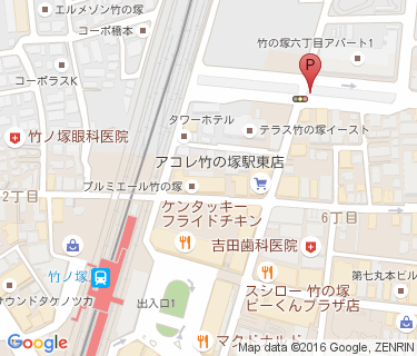 竹の塚東自転車駐車場B棟の地図