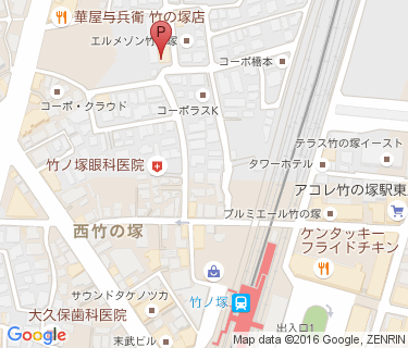 竹の塚西自転車駐車場の地図