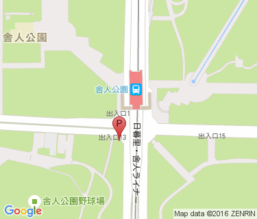 舎人公園自転車駐車場の地図