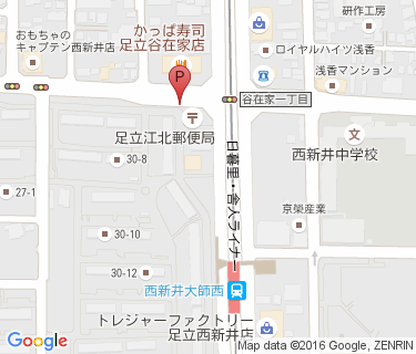 西新井大師西駅第3自転車駐車場の地図