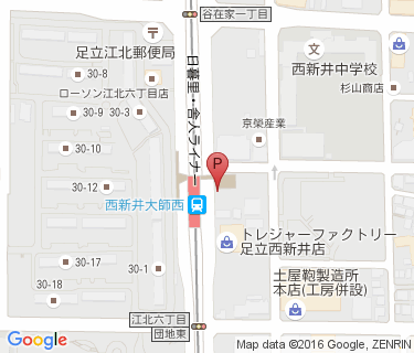 西新井大師西駅東自転車駐車場の地図