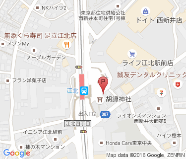 江北駅東自転車駐車場の地図