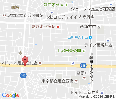 椿二丁目自転車駐車場の地図