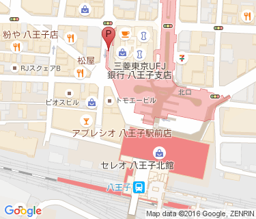 八王子駅北口地下自転車駐車場の地図