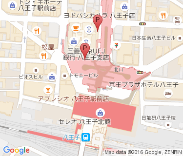 八王子駅北口駅前駐輪帯の地図