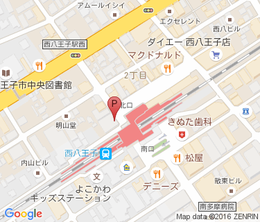 西八王子駅北口自転車駐車場の地図