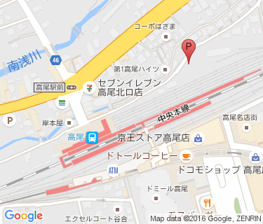 高尾駅北口自転車駐車場の地図
