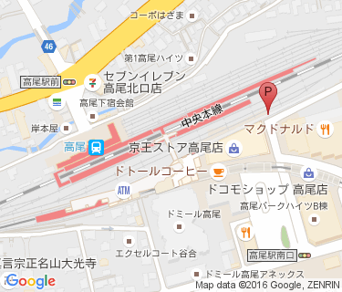 高尾駅南口自転車駐車場の地図