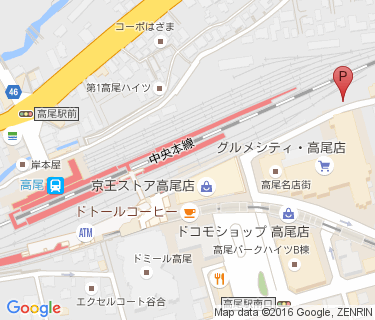 高尾駅南口ミニバイク駐車場の地図