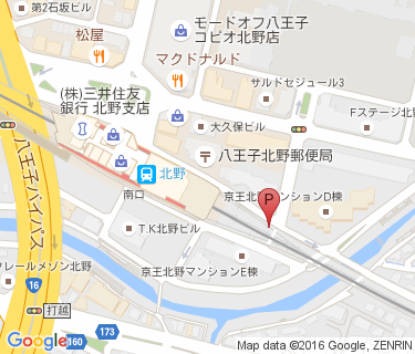 北野駅東自転車駐車場の地図