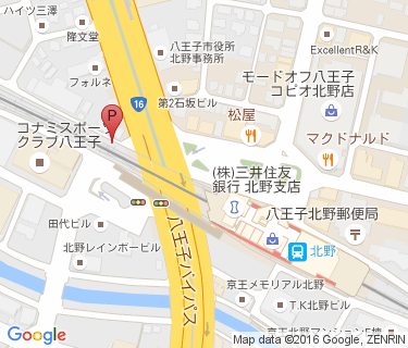 北野駅西自転車駐車場の地図