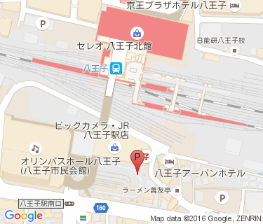 八王子駅南口地下タワー式自転車駐車場の地図