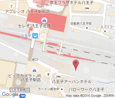八王子駅南口自転車駐車場の地図