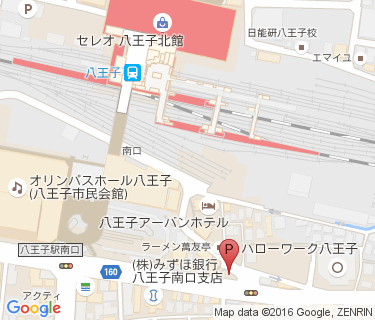 八王子駅子安町バイク駐車場1の地図