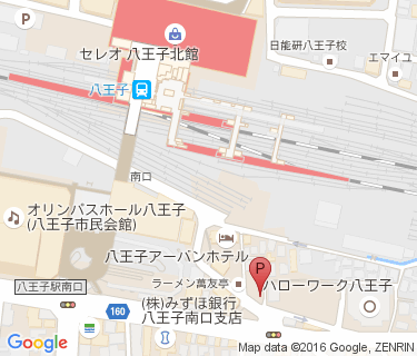 八王子駅子安町バイク駐車場2の地図