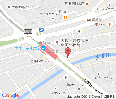 大塚・帝京大学駅第2自転車駐車場の地図