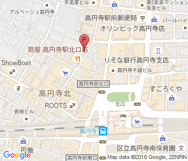 高円寺北自転車駐車場の地図