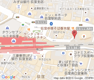荻窪東地下自転車駐車場の地図