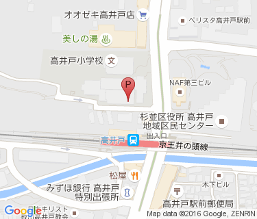 高井戸北自転車駐車場の地図