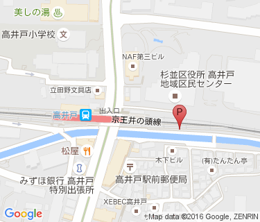 高井戸東自転車駐車場の地図