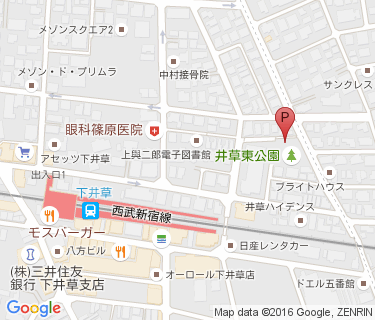 下井草北第一自転車駐車場の地図