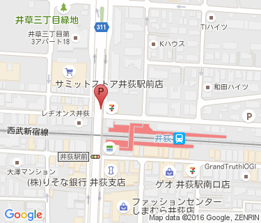 井荻北地下自転車駐車場の地図