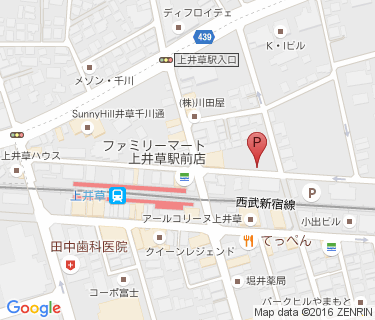 上井草北自転車駐車場の地図