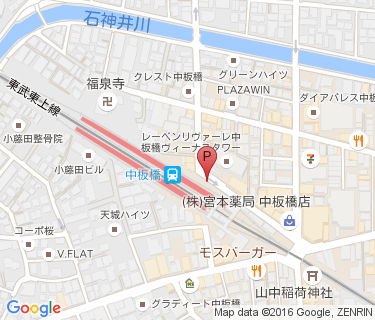 中板橋駅北口自転車駐車場の地図