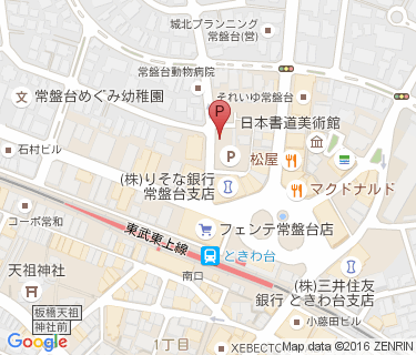 ときわ台駅北口第2自転車駐車場の地図