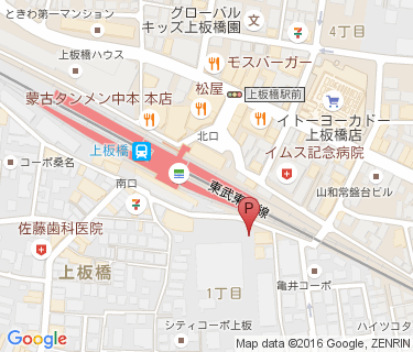 上板橋駅南口自転車駐車場の地図