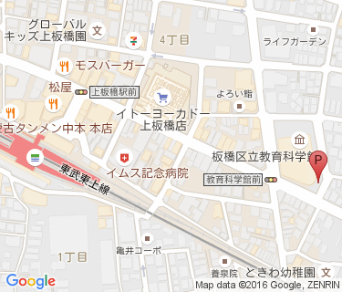 上板橋駅北口第2自転車駐車場の地図