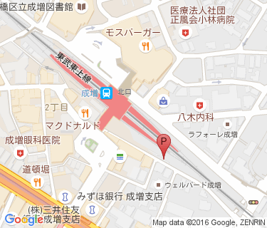 成増駅南口自転車駐車場の地図
