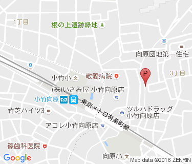 小竹向原駅北自転車駐車場の地図