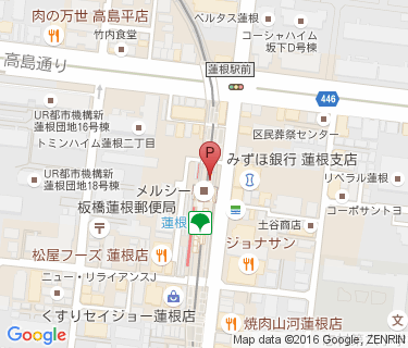 蓮根駅自転車駐車場の地図