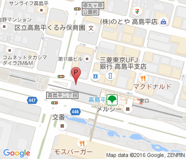 高島平駅西口自転車駐車場の地図