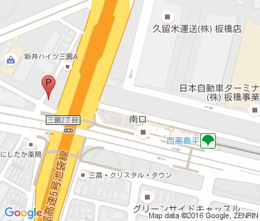 高島陸橋交差点自転車駐車場の地図