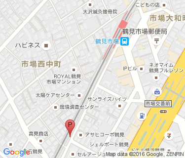 鶴見市場駅東口自転車駐車場の地図