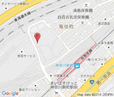 神奈川新町駅自転車駐車場の地図